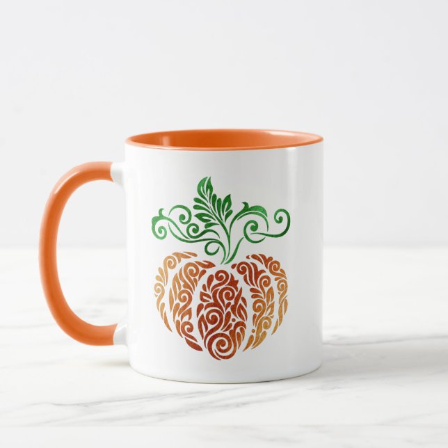 Autumn Pumpkin Swirl Tasse (Links)
