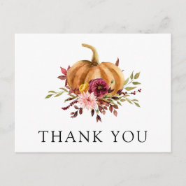 Autumn Pumpkin Vielen Dank Postcard Postkarte
