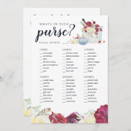 Autumn Pumpkin Zwei-Side-Brautparty-Game-Karte Einladung