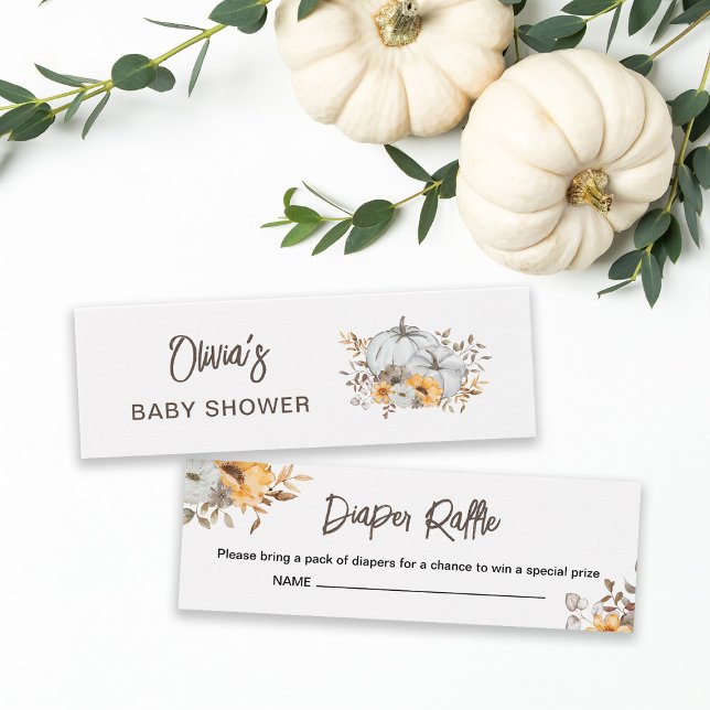 Autumn Pumpkins Diaper Raffle Baby Dusche (Von Creator hochgeladen)