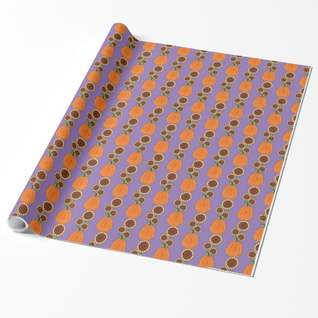 Autumn Pumpkins Gift Wrap Geschenkpapier (Ungerollt)