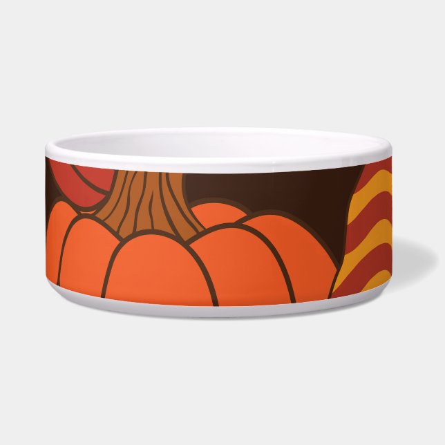 Autumn Pumpkins Gnome Speckkarte Napf (Vorderseite)