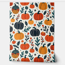 Autumn Pumpkins Muster | Moderne Herbsternte Tapete