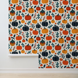 Autumn Pumpkins Muster | Moderne Herbsternte Tapete