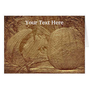 Autumn Pumpkins Nature Art Card