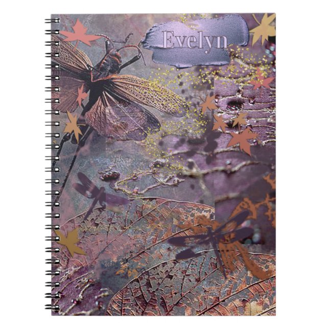 Autumn Purple Fantasy Collage Notizblock (Vorderseite)