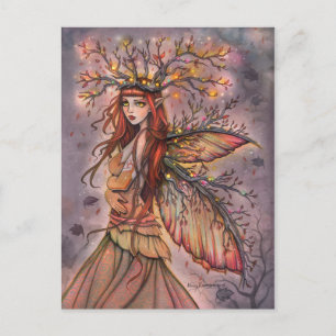 Autumn Queen Fantasy Art von Molly Harrison Postkarte