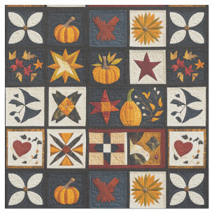 Autumn Quilt Blockmuster   Rustikale Ernte Stoff