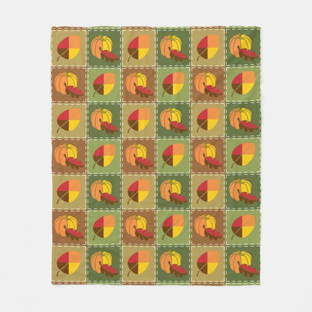 Autumn Quilt Fleece Blanket (Vorderseite)