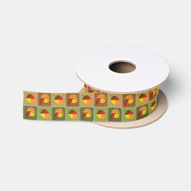Autumn Quilt Ribbon Satinband (Spule)
