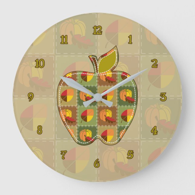 Autumn Quilt Uhr (Vorderseite)