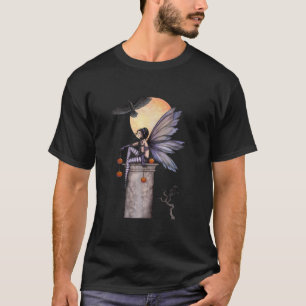 Autumn Raven Gothic Fairy Fantasy Art T-Shirt