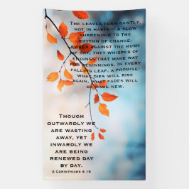 Autumn Renewal Christian Scripture Art Banner