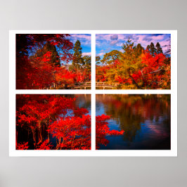 Autumn River Scene Print (Matte) Poster