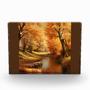 Autumn River Tree Fotoblock