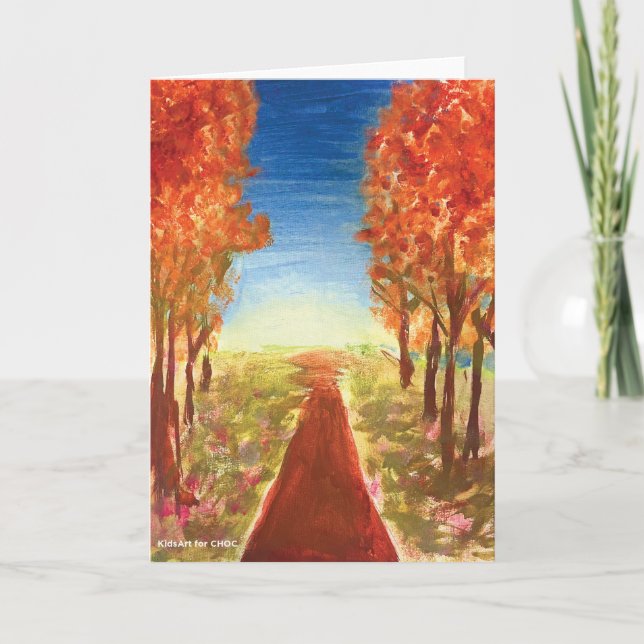 Autumn Road - KidsArt for CHOC Dankeskarte (Vorderseite)