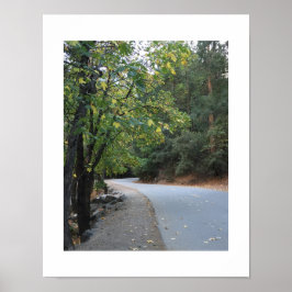 Autumn Road Yosemite Color Fotografie Poster