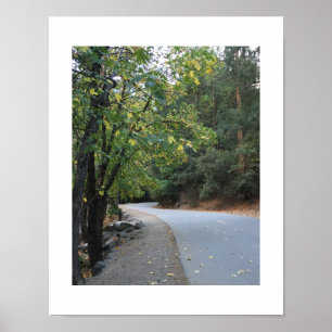 Autumn Road Yosemite Color Fotografie Poster
