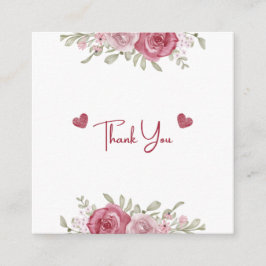 Autumn Rustic Burgundy Calligraphy Flat Wedding Th Begleitkarte