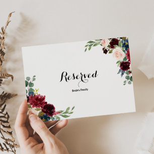 Autumn Rustic Dazzling Burgundy Reservierte Zeiche