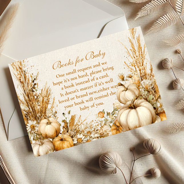 Autumn Rustic Pumpkin Books for Baby Begleitkarte (Von Creator hochgeladen)