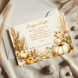 Autumn Rustic Pumpkin Diapper Raffle Begleitkarte