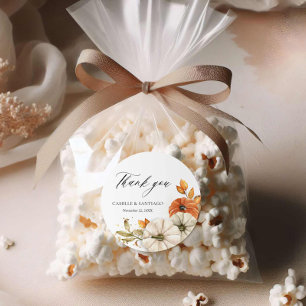 Autumn Rustic Vielen Dank, dass du Sticker hochzim