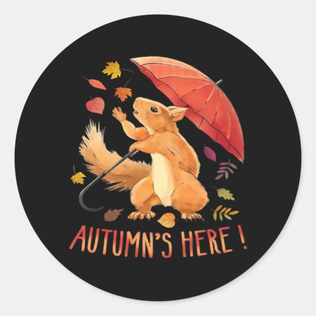 Autumn’s It’s Fall Y’all Runder Aufkleber (Vorderseite)