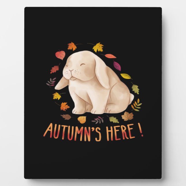 Autumn’s Says Cute Bunny Autumn It’s Fall Y’all Fotoplatte (Vorderseite)