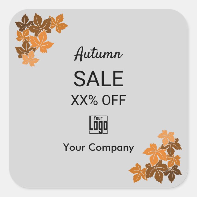 Autumn Sale on Marketing Collateral Quadratischer Aufkleber (Vorderseite)
