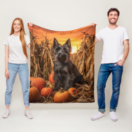 Autumn Scottie Fleecedecke