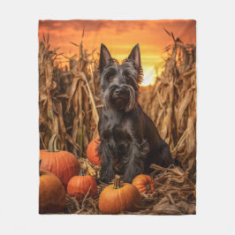 Autumn Scottie Fleecedecke