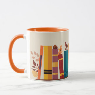 Autumn season cozy book stack  Taza Tasse