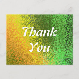 Autumn Shades Green Yellow Vielen Dank Postkarte