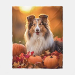 Autumn Sheltie Fleecedecke