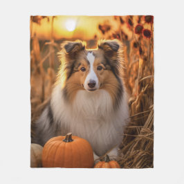 Autumn Sheltie Fleecedecke