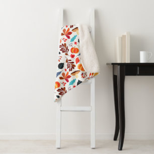 Autumn Sherpa Blanket Muster Sherpadecke