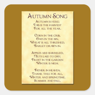 Autumn Song Erntedank Harvest Sticker