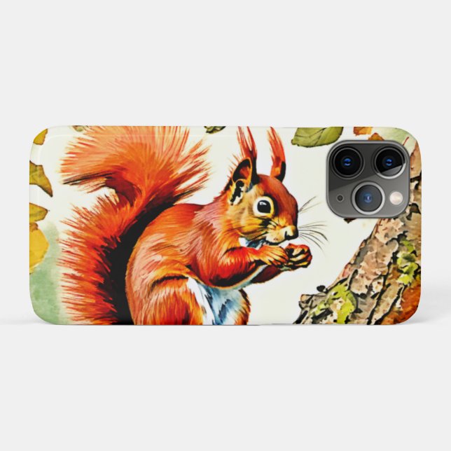 Autumn Squirrel Art Case-Mate iPhone Hülle (Rückseite (Horizontal))