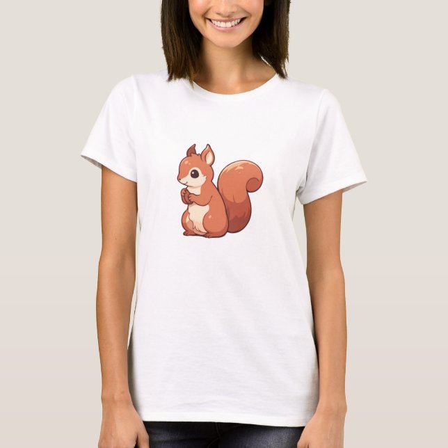 Autumn Squirrel Ästhetik T-Shirt (Vorderseite)