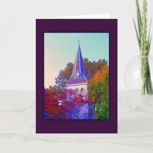 'Autumn Steeple' Leere Grußkarte Karte