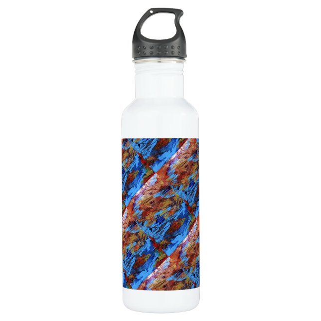 "Autumn Streams", geteerte Abstrakte Liberty-Flasc Trinkflasche (Vorderseite)