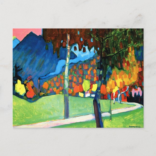Autumn Study in Oberau, by Kandinsky, Postkarte (Vorderseite)