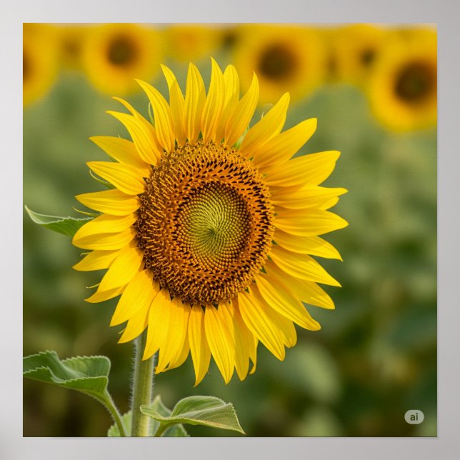 Autumn Sunflower Graphic Poster (Vorne)