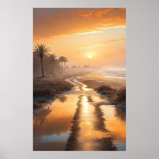 Autumn Sunset in Nature Poster (Vorne)