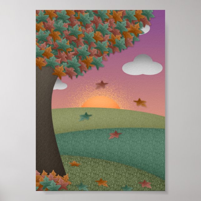 Autumn Sunset Poster (Vorne)