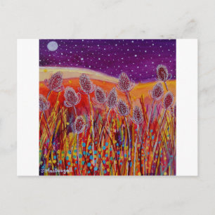 Autumn Teasels Postkarte