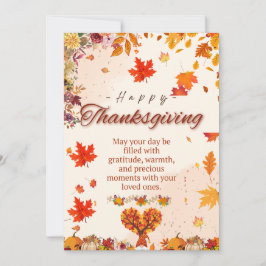 Autumn Thanksgiving Greeting Card Einladung