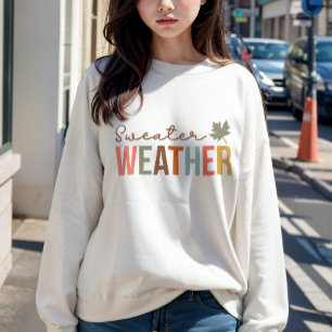 AUTUMN THEMA RETRO SWEATER WETTERFALL SWEATSHIRT
