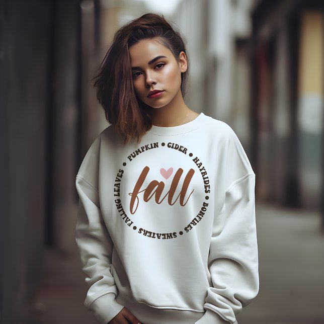 AUTUMN THEMED FALLING BLÄTTER, PUMPKIN, CIDER SWEATSHIRT (Von Creator hochgeladen)